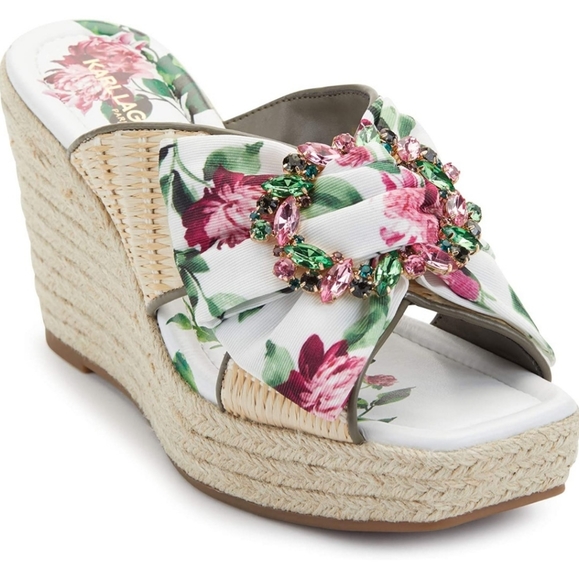 Karl Lagerfeld Shoes - Karl Lagerfeld Paris - Flower Wedge Sandals